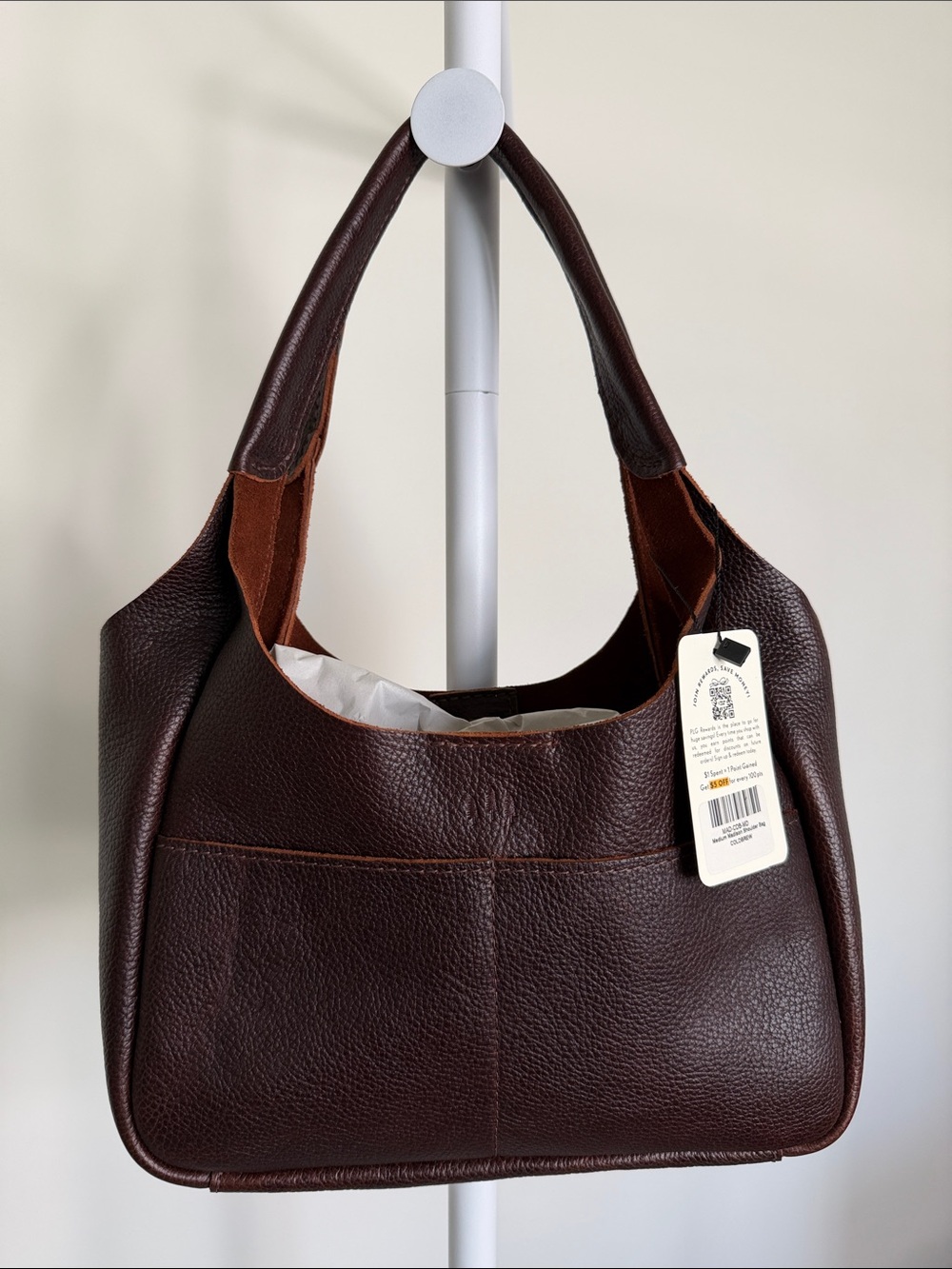 Portland Leather Classic Brown Leather Shoulder Bag